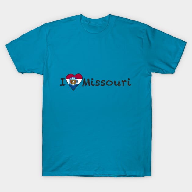 I Love Missouri T-Shirt by JellyFish92